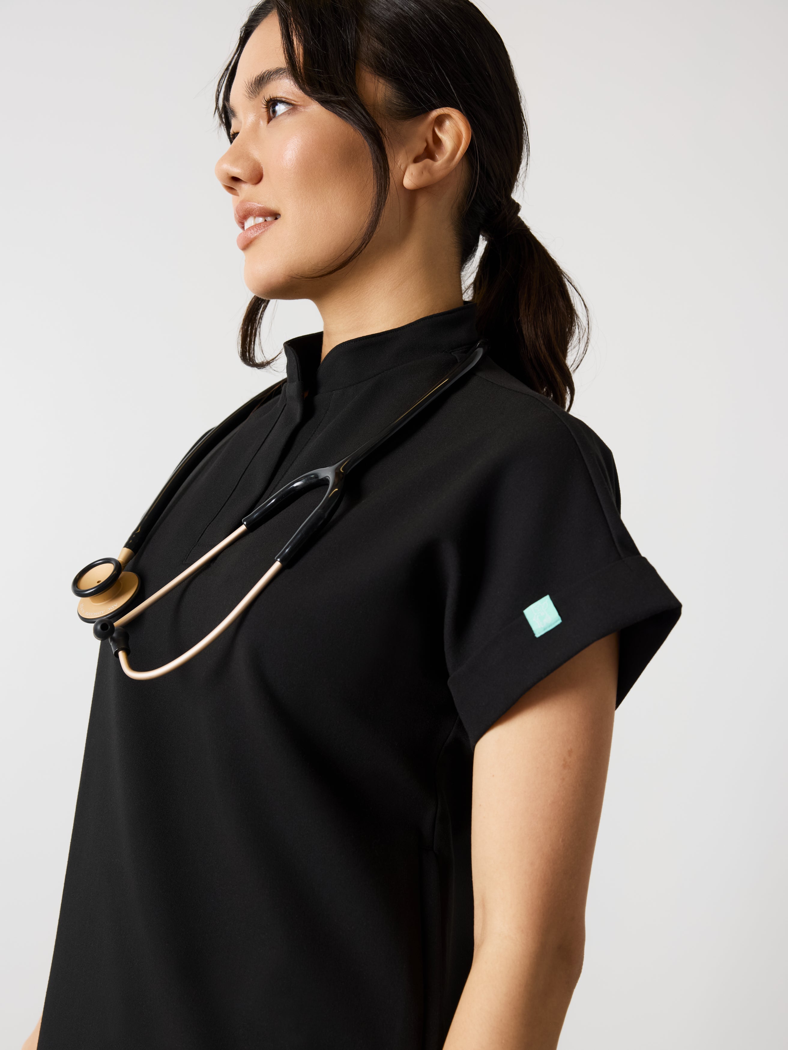 CHARLIE RE-GARDE™ - NEGRO - Chaqueta de cuello mandarín - SILVADUR™
