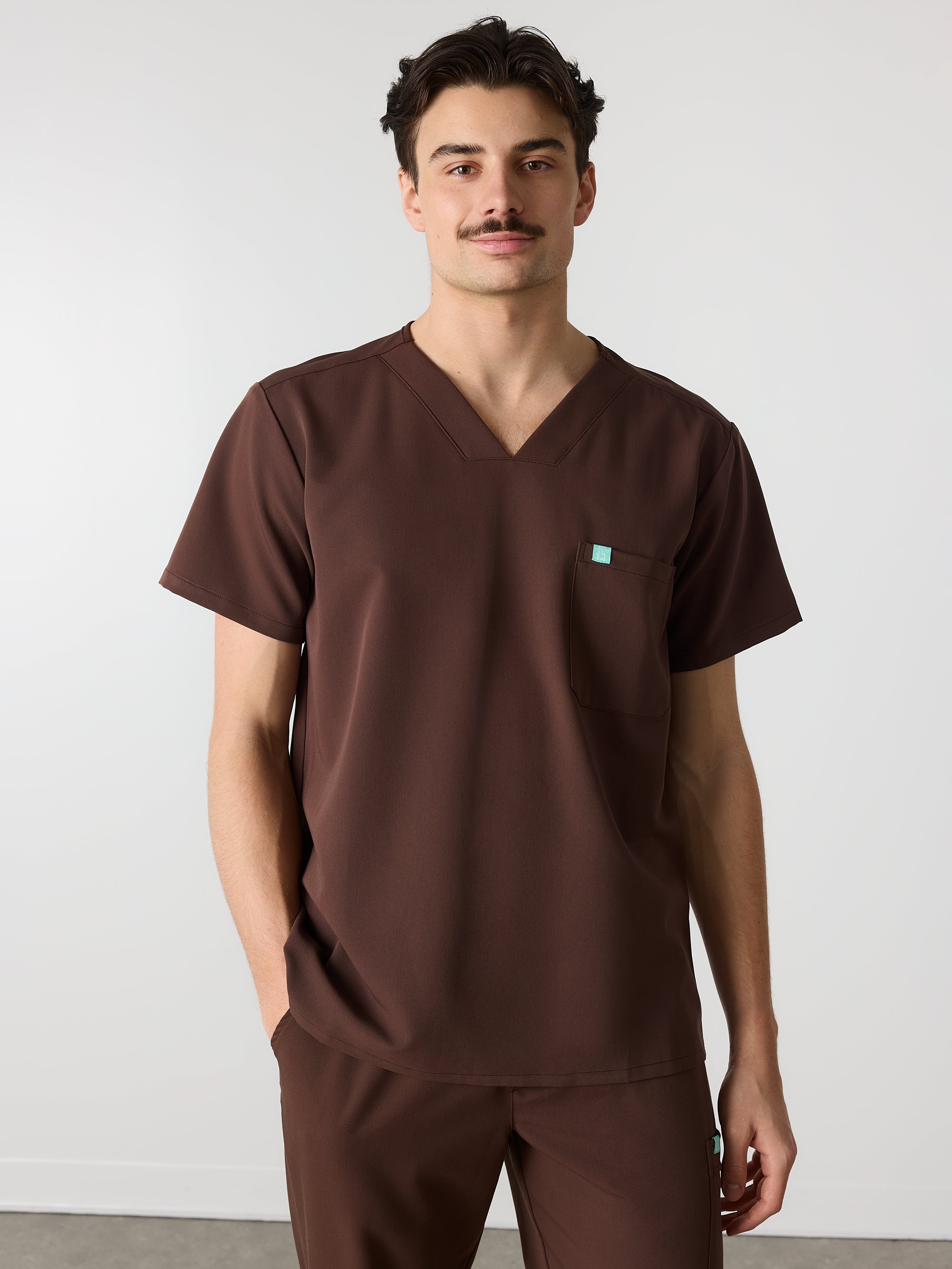 LOGAN RE-GARDE™ - CHOCOLATE - Chaqueta para hombre de un bolsillo - SILVADUR™
