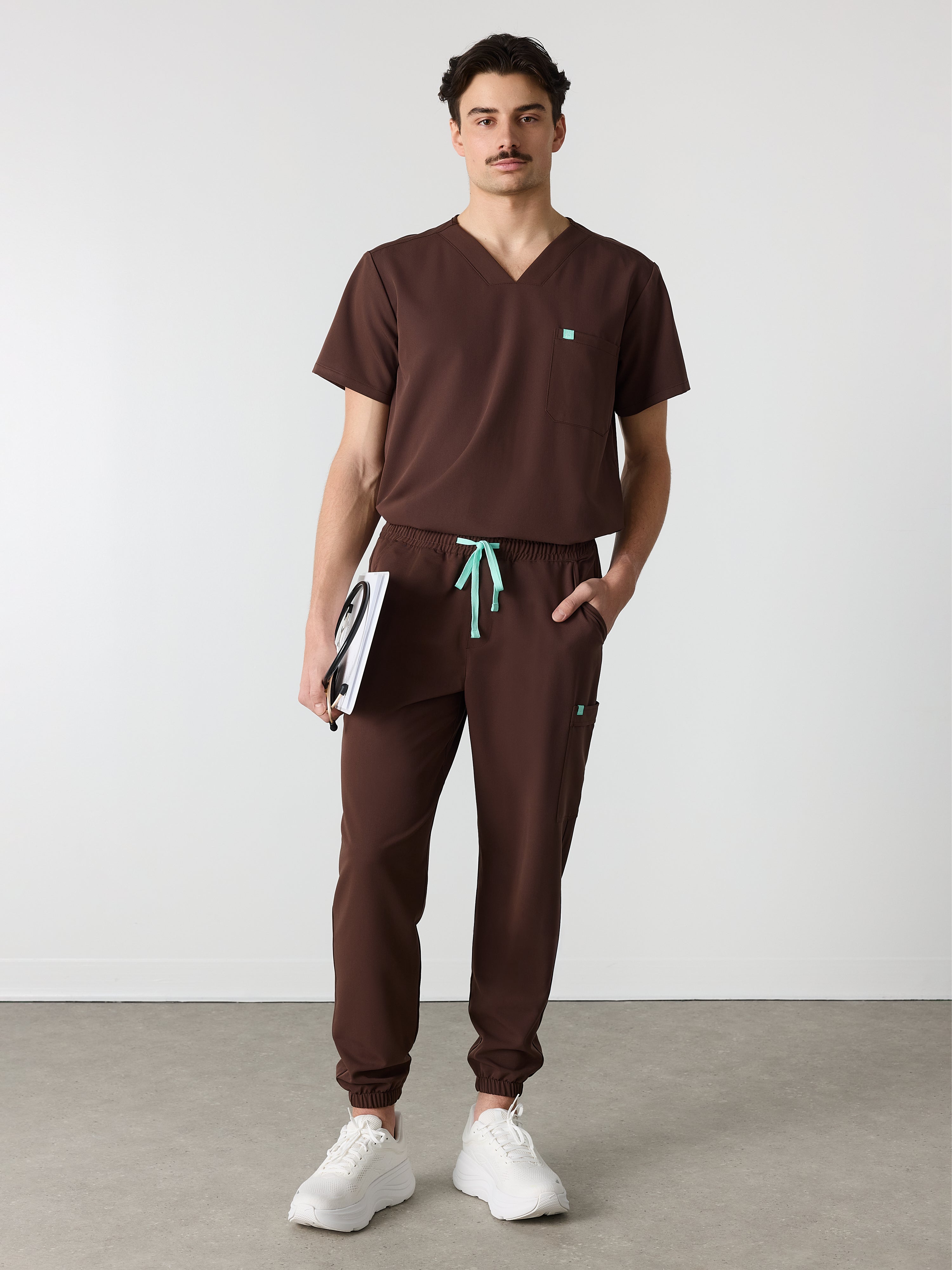 WILLIAM RE-GARDE™ - CHOCOLATE - Pantalón jogger médico - SILVADUR™